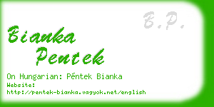bianka pentek business card